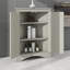 Armoire d'angle triangulaire avec tablettes réglables et portes élégantes-232235687
