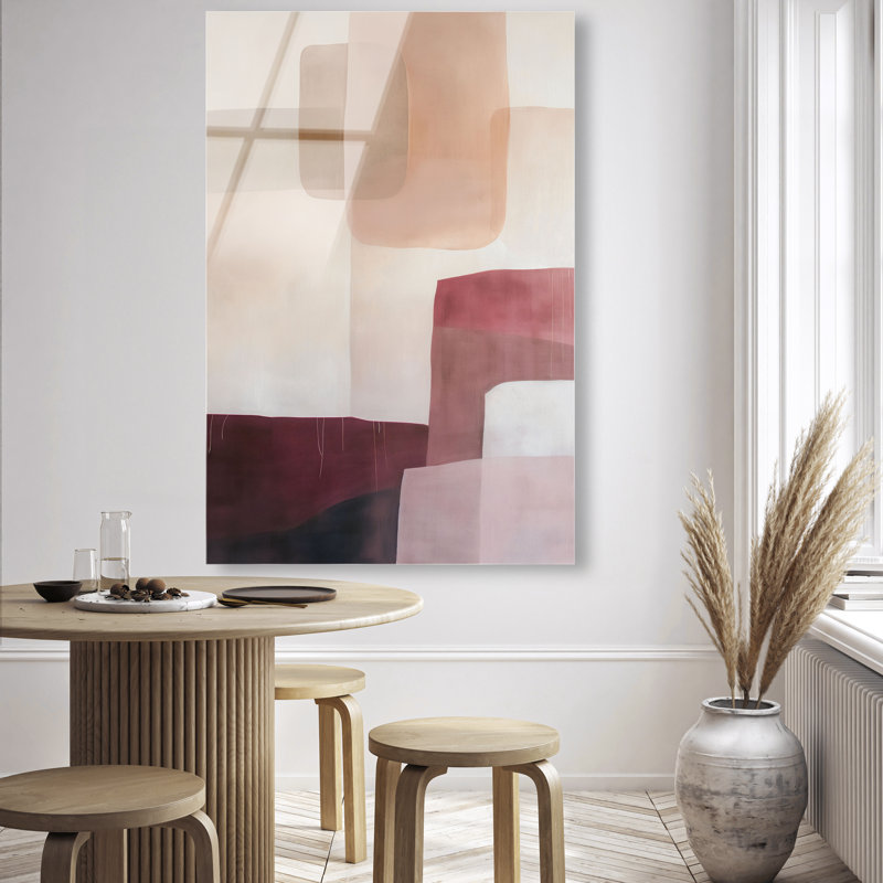 Ruby Dreams I High-Gloss Frameless Acrylic Glass Wall Art Abstract Print by Oliver Gal, Ready to Hang, 10 x 15, 54"H x 36"W