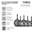 Tower T900130 Diamo 5 Piece Cookware Set, 18cm/20cm/22cm Saucepans with Tempered Glass Lids, 20cm/24cm Frying Pans, Black Diamond Non-Stick Ceramic Coating, Black