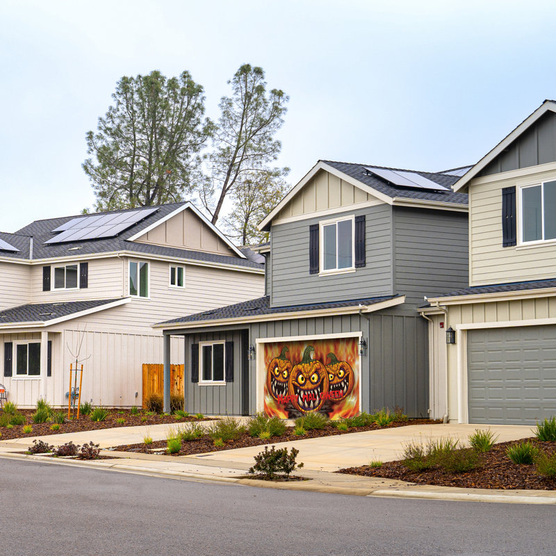  Three Scary Pumpkins Garage Door Mural