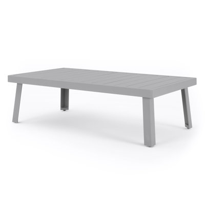 Portofino Modern Sling 27X47 Aluminum Coffee Table - Grey