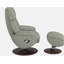 Fauteuil d'appoint en cuir fleur Kandoro