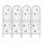 Barrière de jardin, treillis de jardin en métal 71 po x 19,7 po à treillis antirouille pour plantes grimpantes