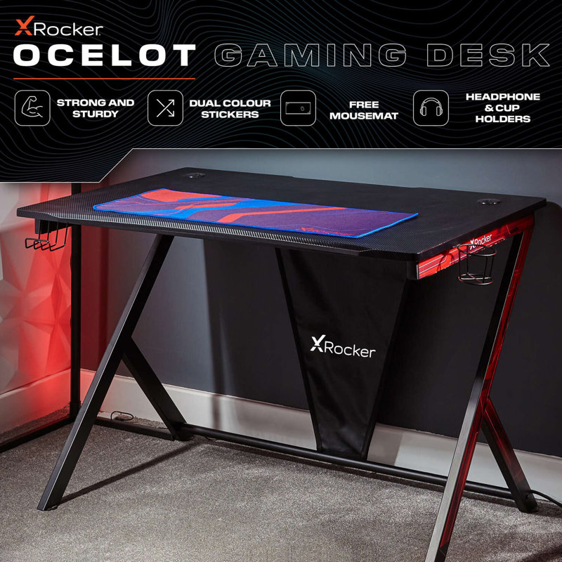 Ocelot Gaming Computer Desk, Blue