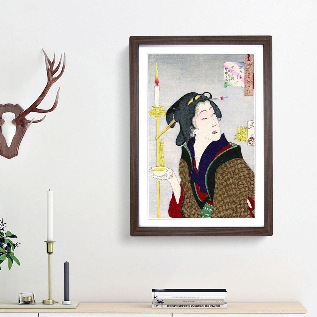 Geisha by Tsukioka Yoshitoshi - Picture Frame Painting Print