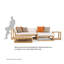 Ensemble de conversation modulaire 4 pièces avec coussins Sunbrella
