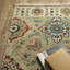 Tapis floral en polypropylène tissé à la machine brun clair / rouge / brun-1110735190