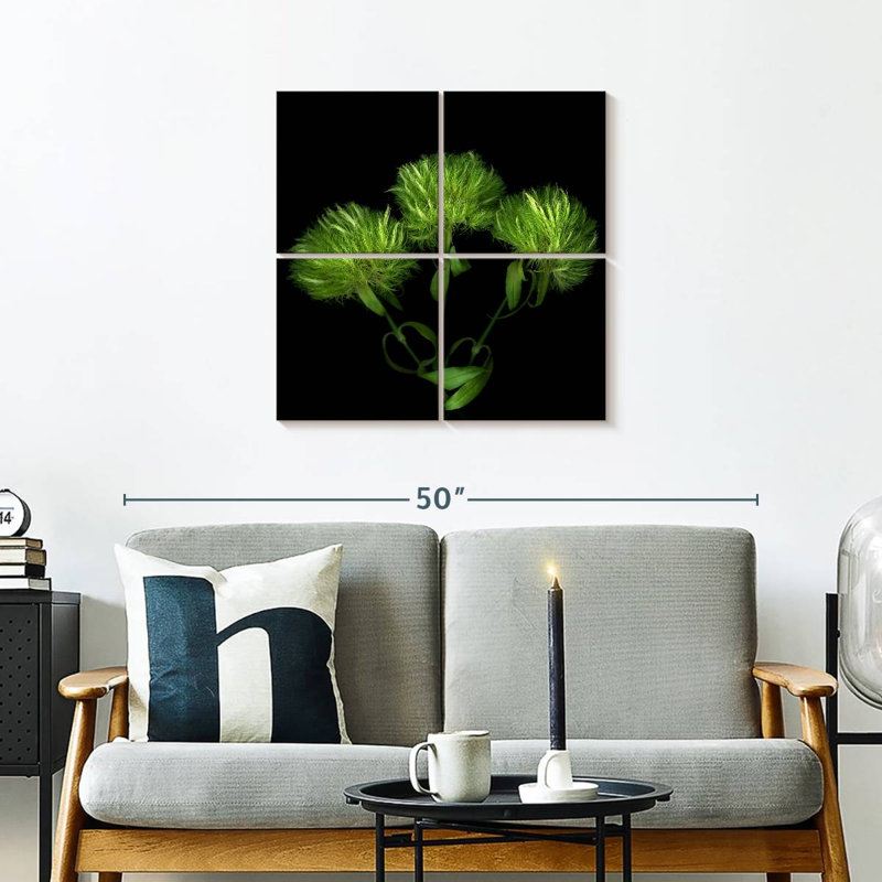 Harnek Green Pompons, H 26 po x l 26 po