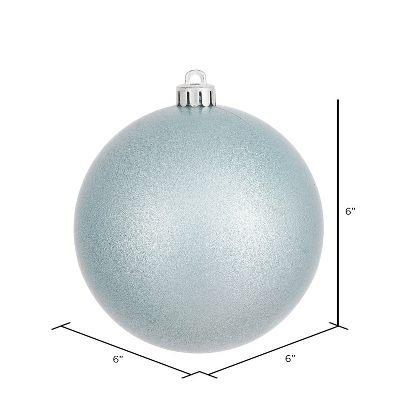 Décoration de boule décorative des Fêtes, H 6 po x l 6 po x P 6 po, Bleu pastel