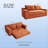 Loveseat Compression Sofa Bed Boneless Couch, Convertible 2-in-1 Design, Corduroy Fabric - Compact Memory Foam Couch For Small Spaces, Apartments, Home Office & Bedroom (black)-924947497-938331438