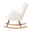 Fauteuil coulissant blanc avec revêtement doux, structure en métal, grande capacité de 300 lb, facile à assembler pour les espaces de loisirs