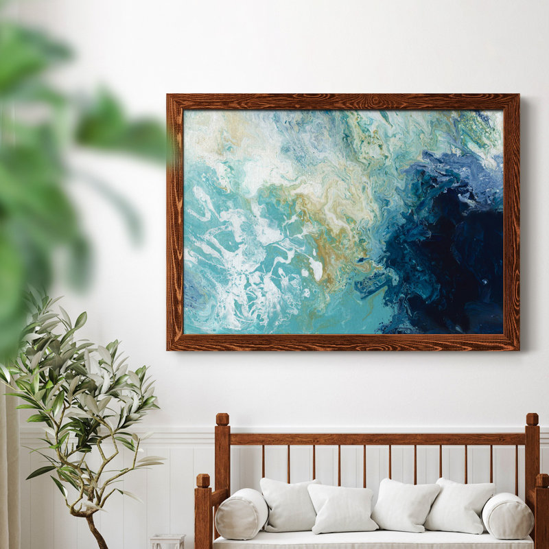 Ocean Flow - Peinture sur toile encadrée, H 31,5 po x l 23,5 po x P 1,5 po, Érable