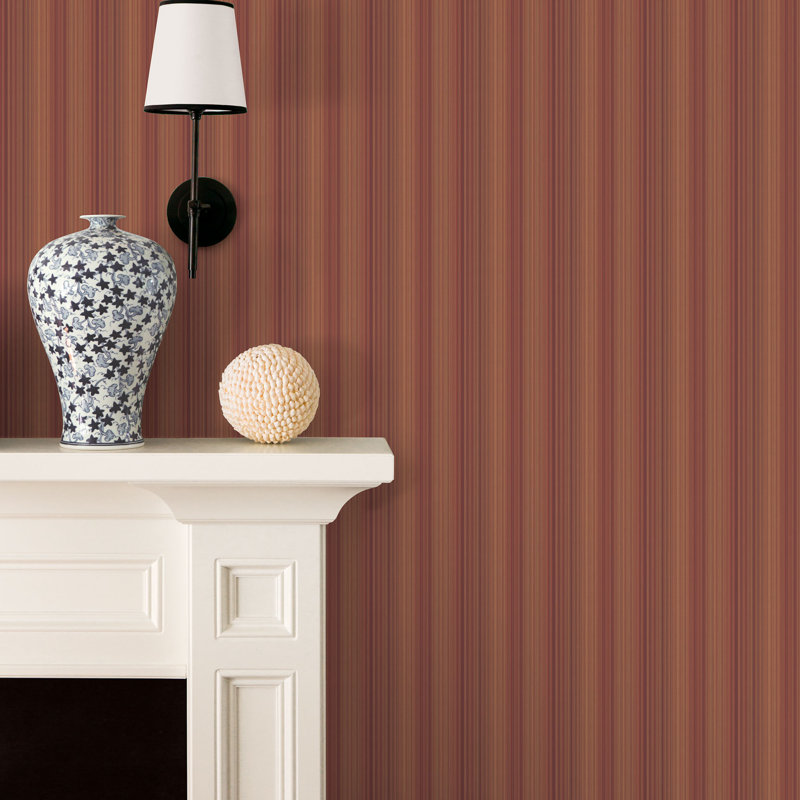 Rouleau de papier peint texturé L 32,81 pi x l 20,87 po Nordic Elements, Orange/rouge