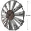 Horloge murale en métal patiné 24 pouces, grande horloge murale décorative de style campagnard surdimensionné-892582905