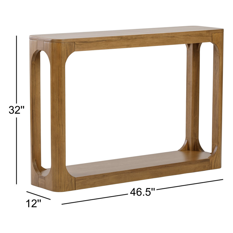 Maly 46.5'' Solid Wood Console Table, Pecan