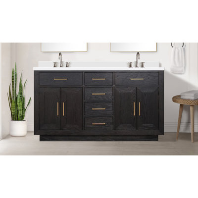 Meuble-lavabo double Shelter et miroirs 28 po