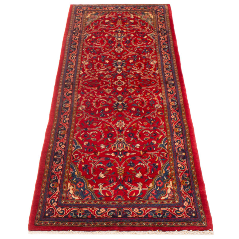 Tapis rouge rétro Kayseri 3 pi 3 po x 9 pi 10 po