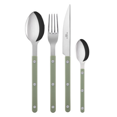 Bistrot Solid 4 - Piece Stainless Steel Flatware Set - Service for 1