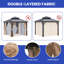 Pavillon de jardin à double toit 10 pi x 10 pi