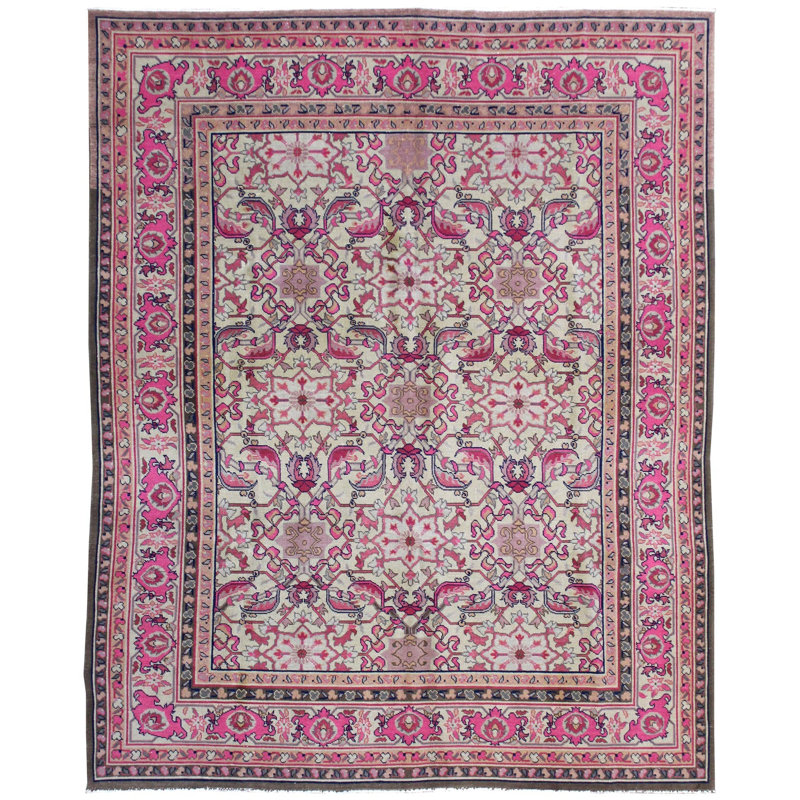 Amritsar One-of-a-Kind 7'10" X 9'10" 1940s Wool Area Rug in