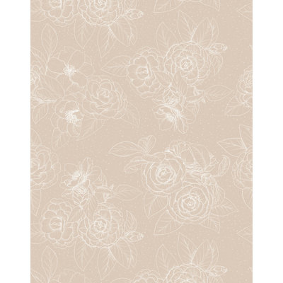 Dotwork Floral Wallpaper