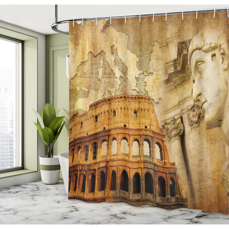 Shower Curtain with Hooks Included, 84" H x 69" W