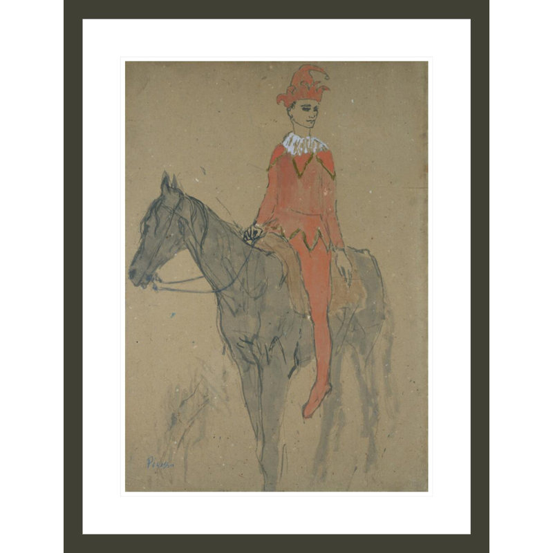 «Jester on Horseback» par Pablo Picasso, impression giclée sur cadre, H 29,5 po x l 22,7 po