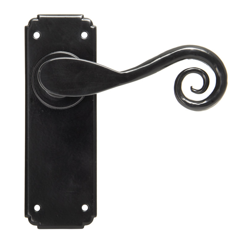 Monkeytail Lever Latch Set, Black