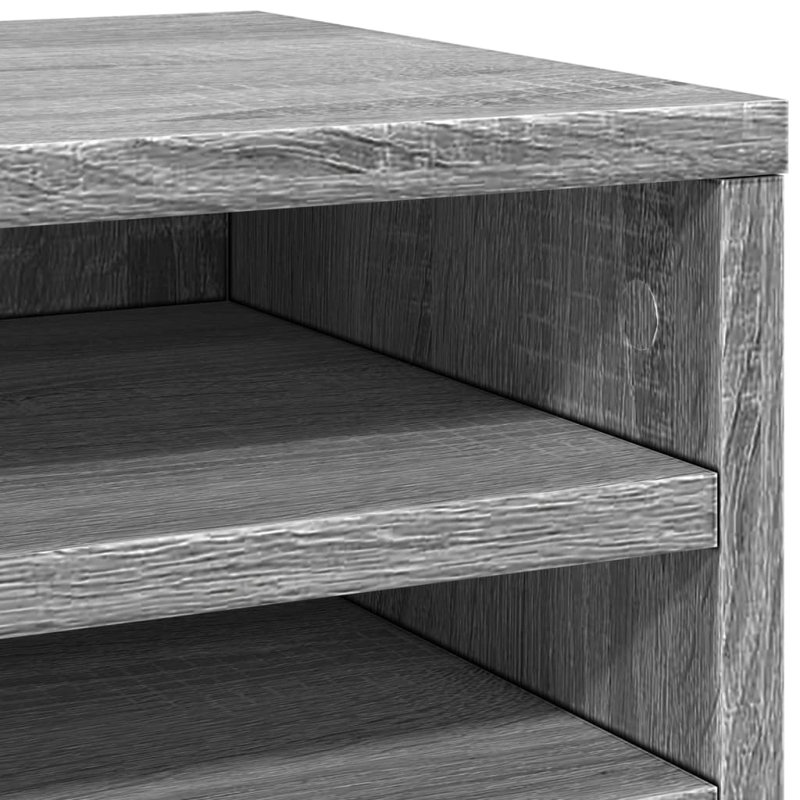  Desk Organiser 36X26x29.5 Cm Engineered Wood, Grey Sonoma