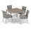 Travira And Argento Square 4 - Person 39" Powder Coated Aluminum Outdoor Dining Set with Cushions