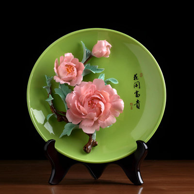 Plaque d'art en porcelaine Prosperous Blossoms