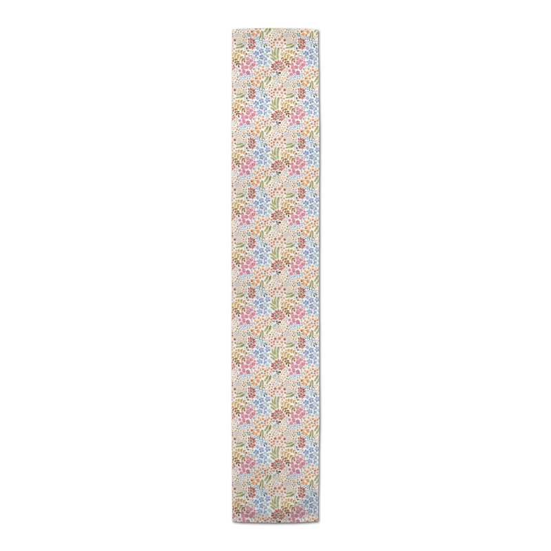 Bright Multi Floral Table Runner, 72" L x 16" W