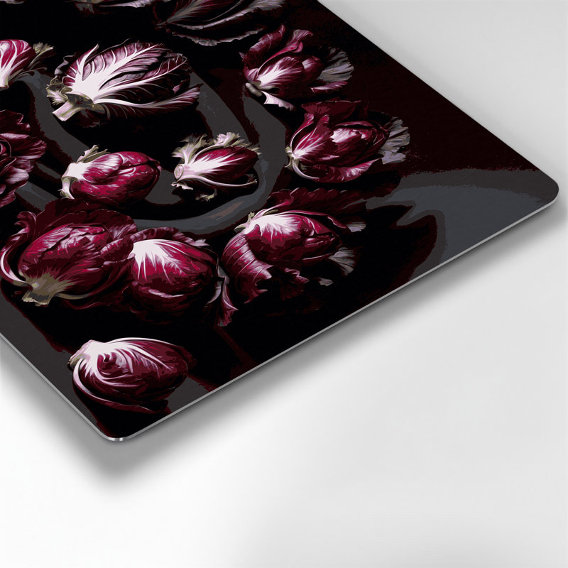 Légumes, art mural rouge en métal Radicchio, H 20 po x l 24 po