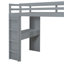 Loft Bed With Large Shelves, Writing Desk And LED Light-1316405233-1316405238
