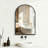 Arched Medicine Cabinet with Mirror, Surface or Recess Mounted Farmhouse Bathroom Cabinets with Black Frame Bathroom Vanity Mirror-791851393