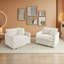 Ensemble de 2 fauteuils d'appoint rembourrés avec coussins et coussins décoratifs pour le salon-2082439549