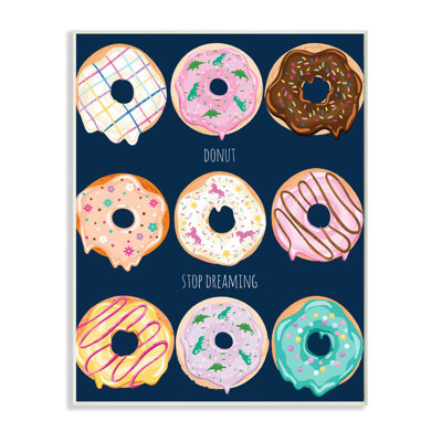 «Donut Stop Dreaming Motivational Dessert Pun» par Arrolynn Weiderhold - impression d'art graphique