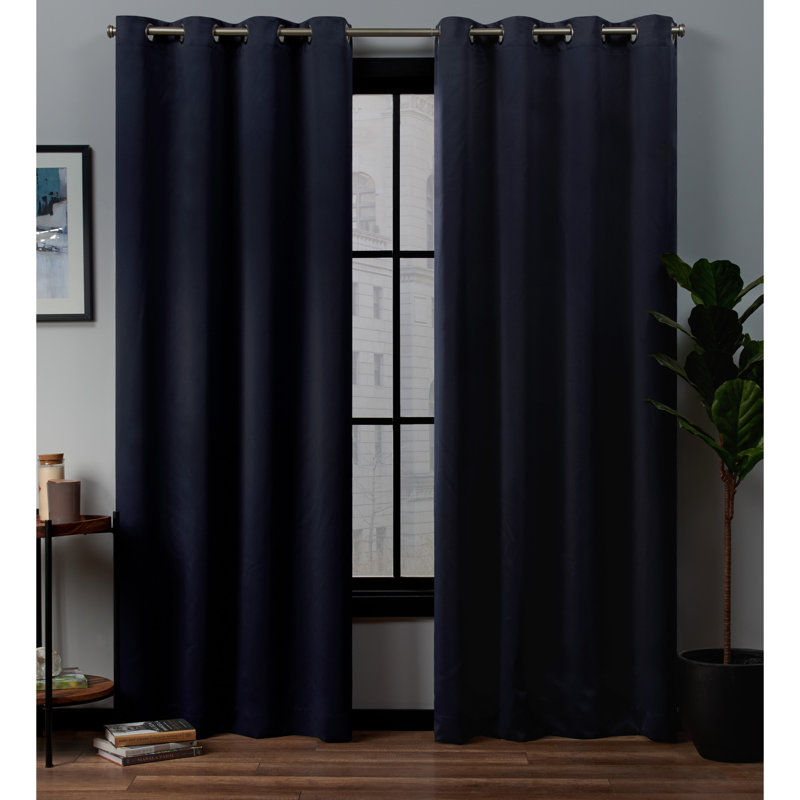 Paire de rideaux obscurcissant Kennith, Bleu marine, L 52 po x L 96 po