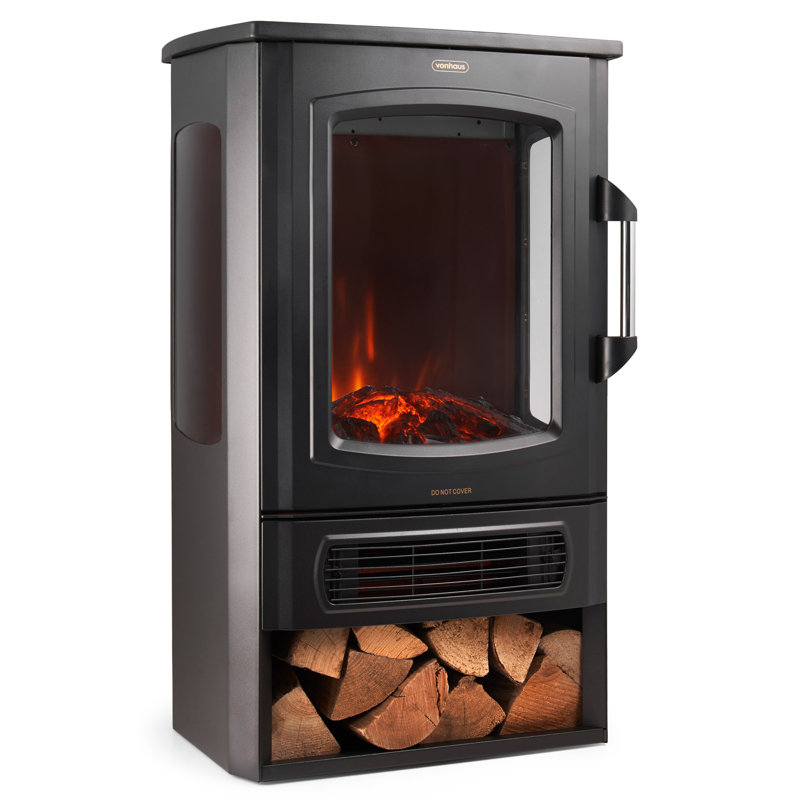 VonHaus 44.5cm W Black Electric Stove