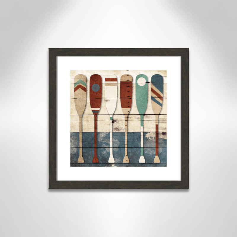 Akalya «Multi Oars», reproduction de peinture acrylique encadrée