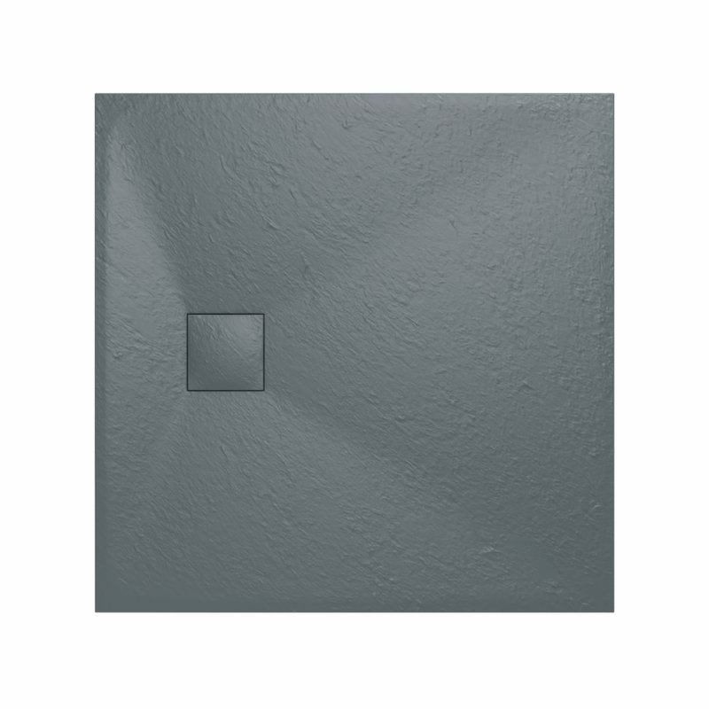 Selami Sliding Door Slate Effect Square Shower Enclosure with Tray  1900 x 800 mm, Anthracite, Black