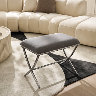 Belmont Modern Upholstered Ottoman with Padded Top and Versatile Use