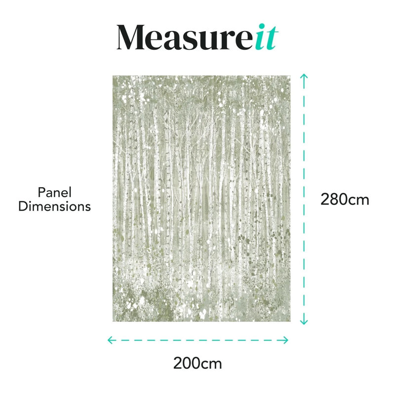 Superfresco Easy Painterly Woods Print To Order Fixed Size 2.8m x 3m Mural, Green