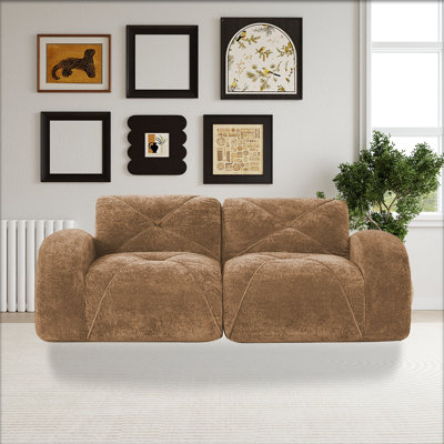 Retro-chic, Luxurious Velvet Fabric, Double-arm Cushioned Sofa
