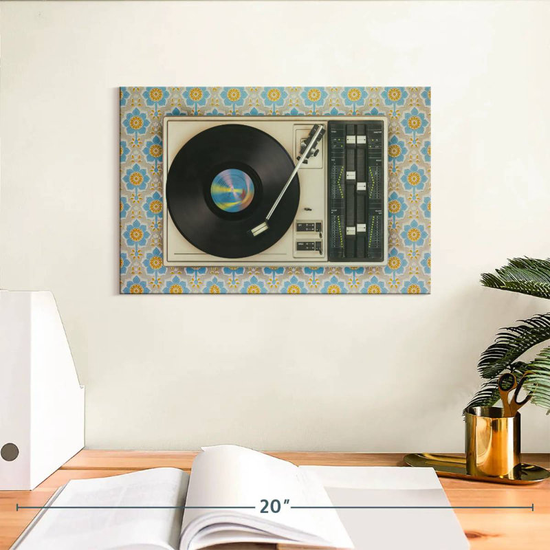 Abarca Old Vinyl Record, 8" H x 12" W