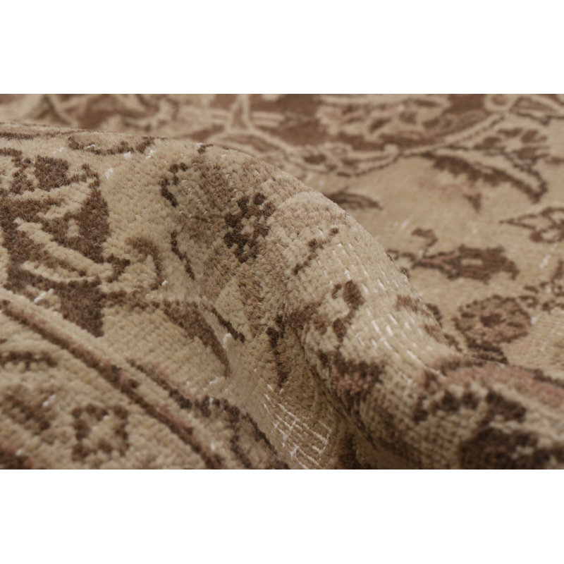 Tapis kaki en laine rectangulaire unique de 9 pi 6 po x 12 pi 2 po Alleah Alleah