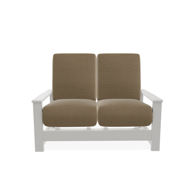 Leeward 56.5'' Wide Loveseat with Cushions, Wren, Snow