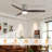 Ryme 52 In. Nickel Dark Walnut Flush Mount Standard Ceiling Fan With Integrated LED With Remote Included DC Motor-1412096943-1412096931