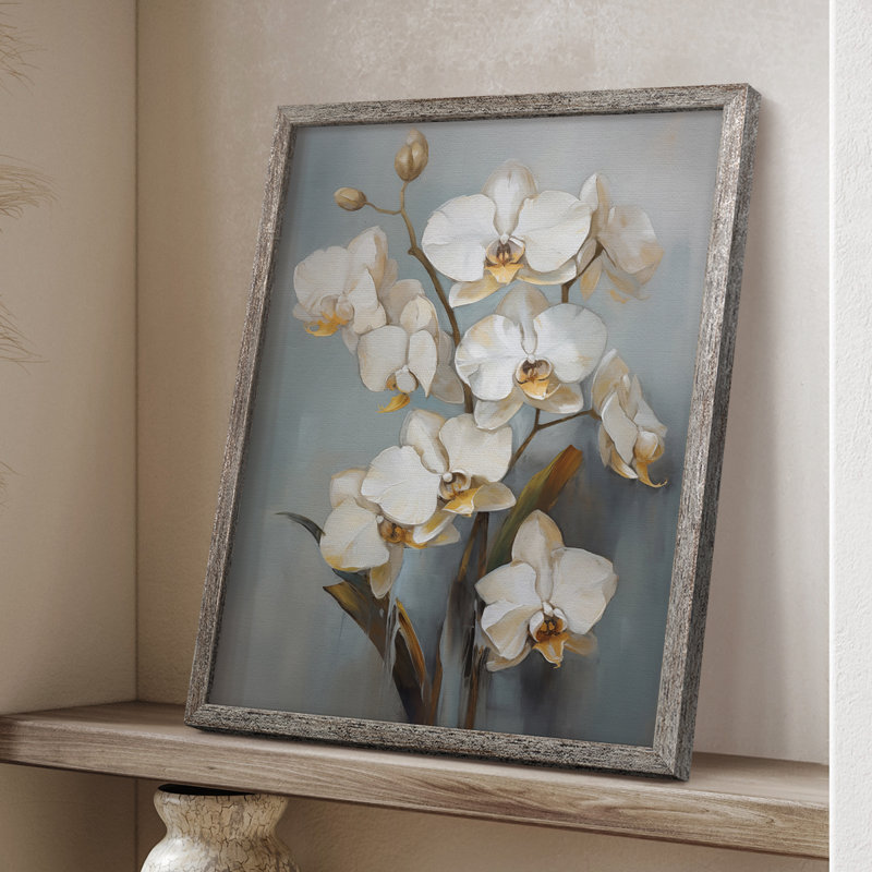 FLORAL Series CXCV Framed Print - Solid Wood, 30" H x 24" W