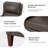 Beecher Lima Genuine Leather Manual Push Back Recliners -1607806243